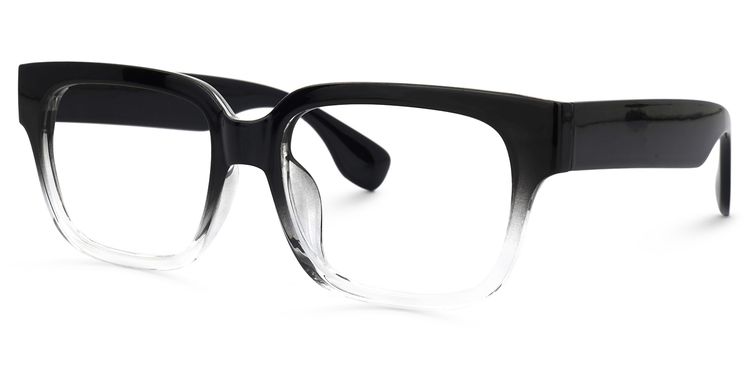 Brisco Square Black-Clear Glasses
