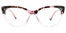 Linette Cateye Pink-Tortoise Glasses0