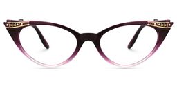 Saunders Cateye Purple Glasses0
