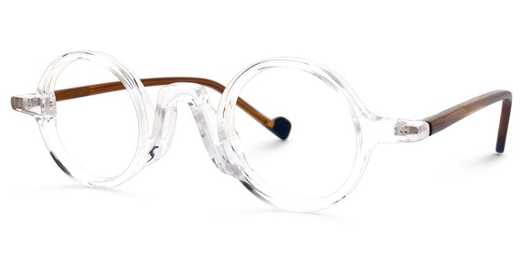 Sauri Round Clear Glasses