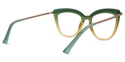 Wasiq Cateye Green Glasses3