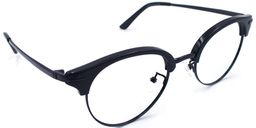 Malcolm X Browline Black Eyeglasses3