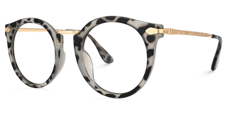 Quentina Round Gray Glasses