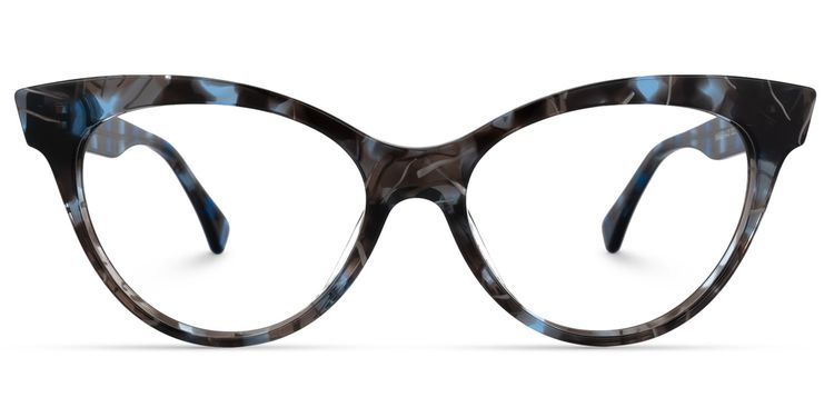 Lyndon Cateye Blue-Floral Glasses