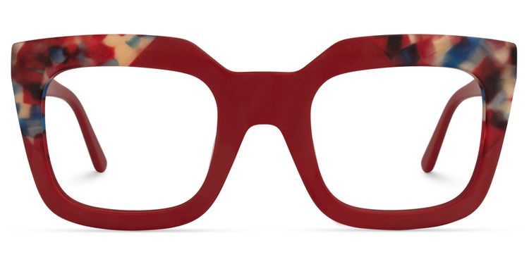 Carrasco Square Red Glasses
