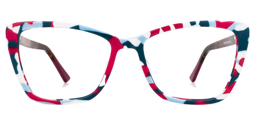 Fountain Cateye Blue-Red Glasses