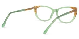 Eddie Cateye Light-Green Glasses4