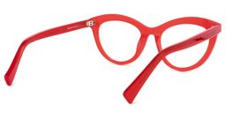 Fairy Cateye Red Glasses4