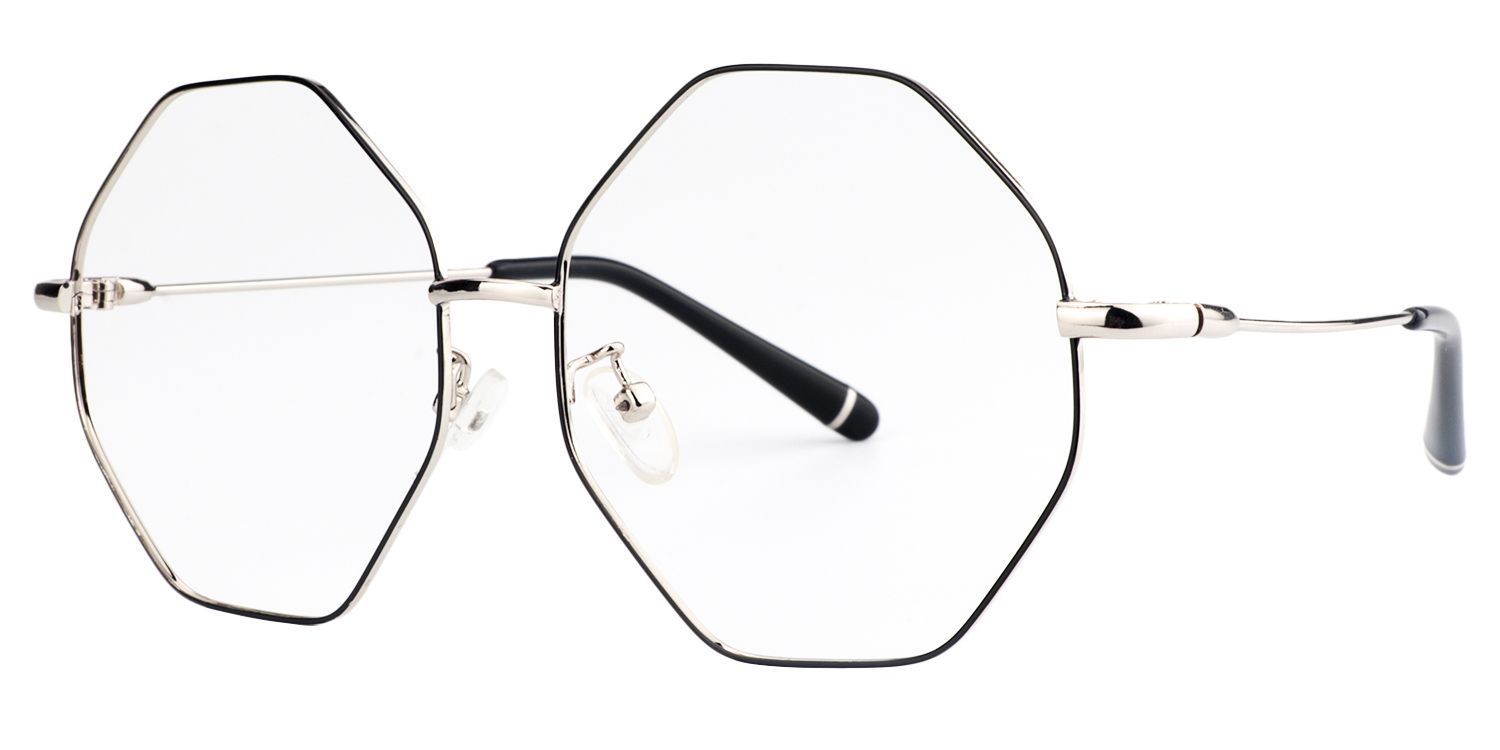 Petaloid Silver Glasses | Zeelool Glasses2