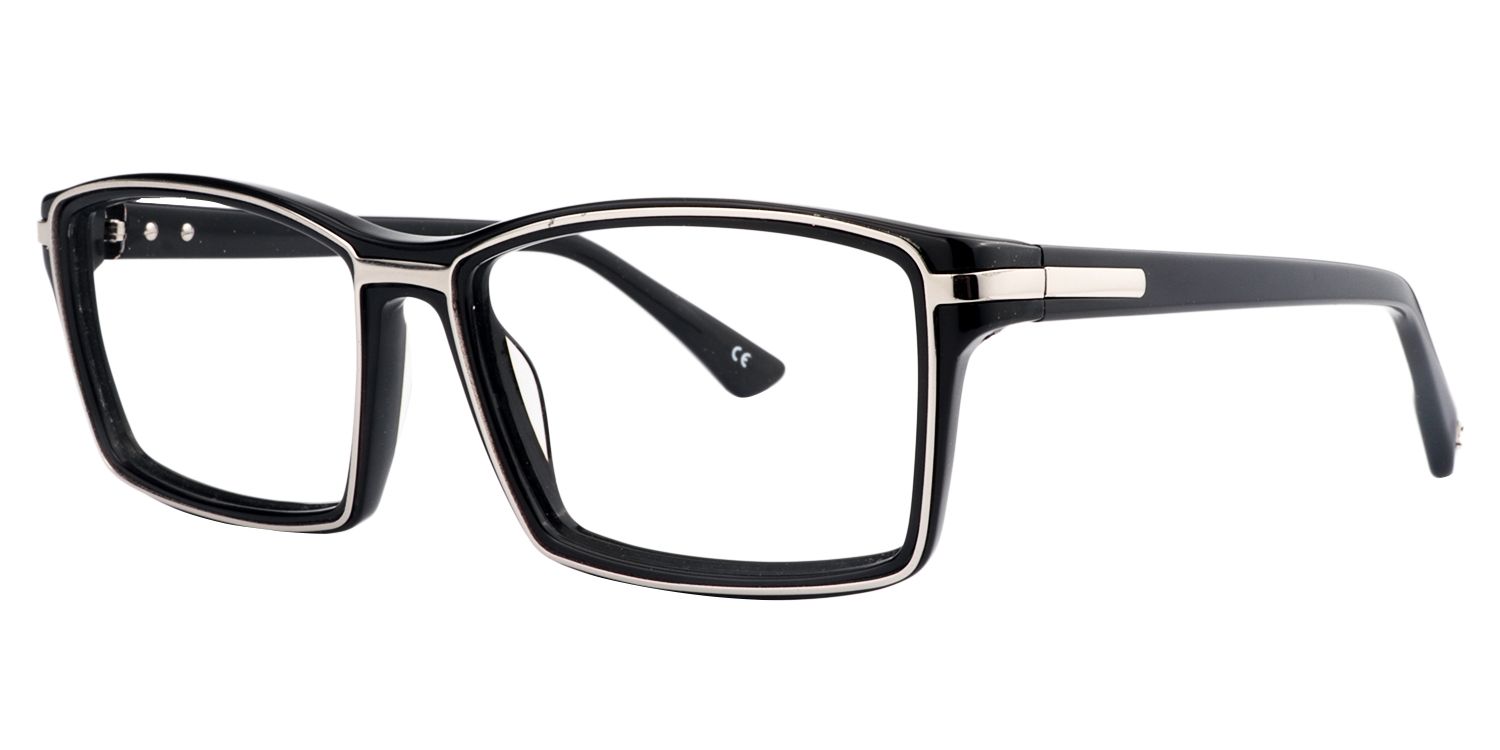 Rectangle Black Glasses | Zeelool Glasses4