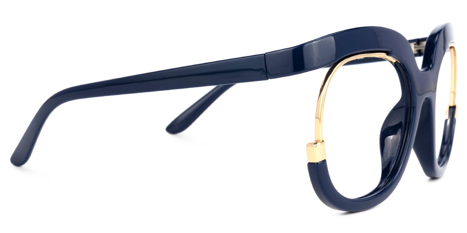 Darice Dark-Blue Round Eyeglass Frames | ZEELOOL3