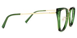 Martine Green Square Glasses2