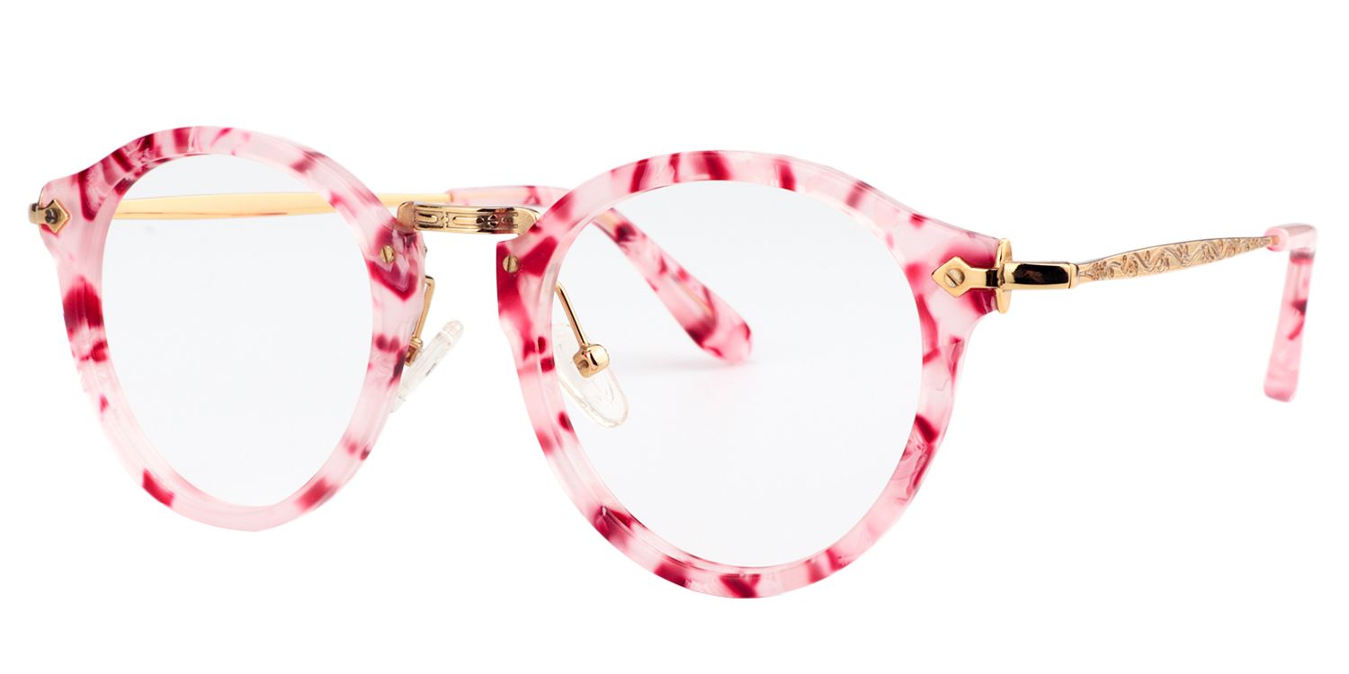 Round Pink Tortoise Glasses | Zeelool Glasses3