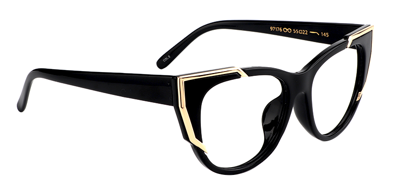 Cateye Black Glasses3