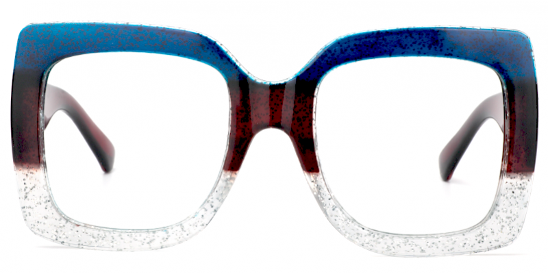Rectangle Blue Glasses | Zeelool Eyeglass Frames Online0