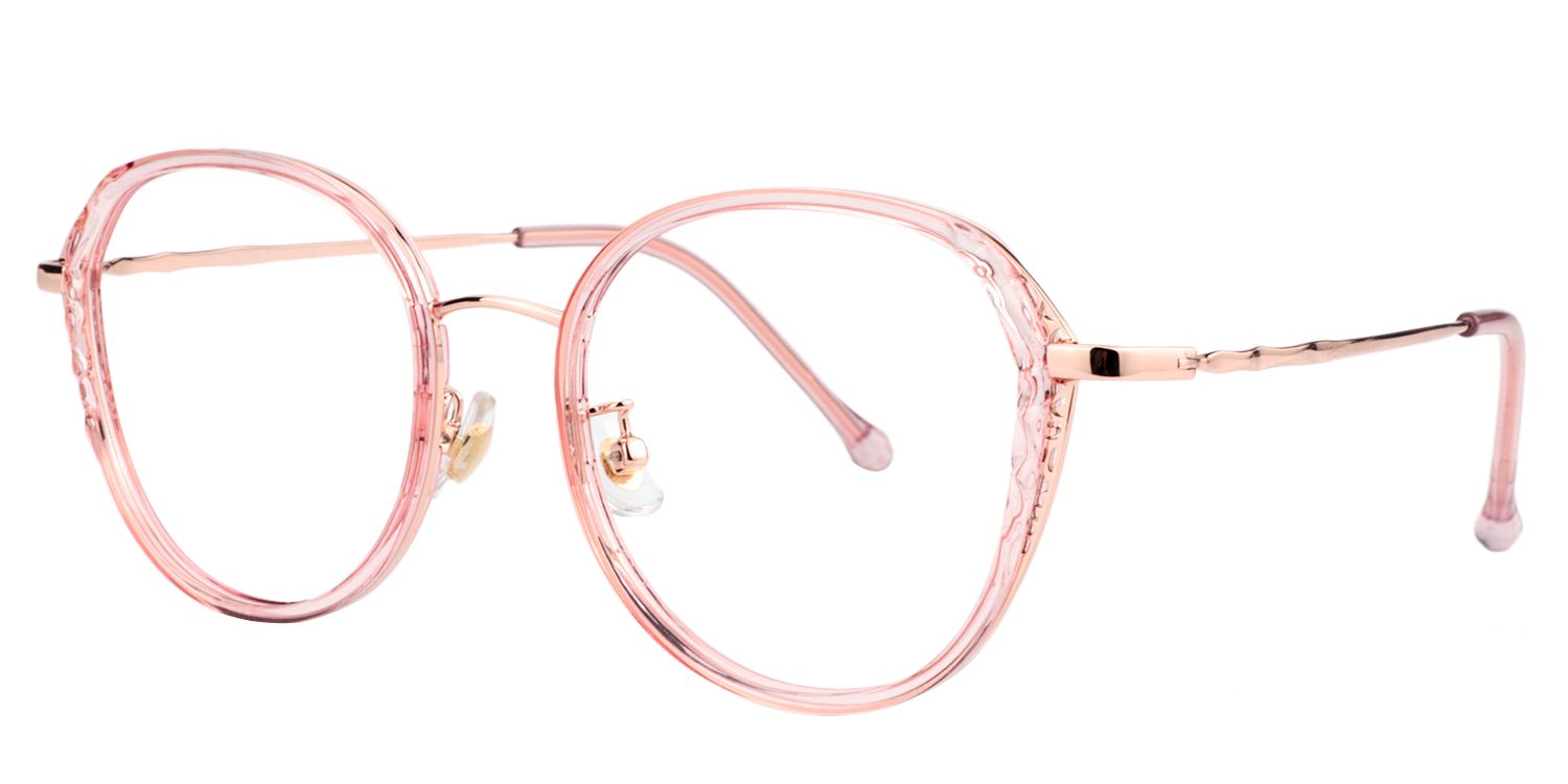 Round Pink Glasses | Zeelool Glasses2