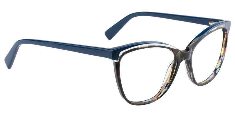 Cateye Dark Blue Glasses | Zeelool Eyeglasses3