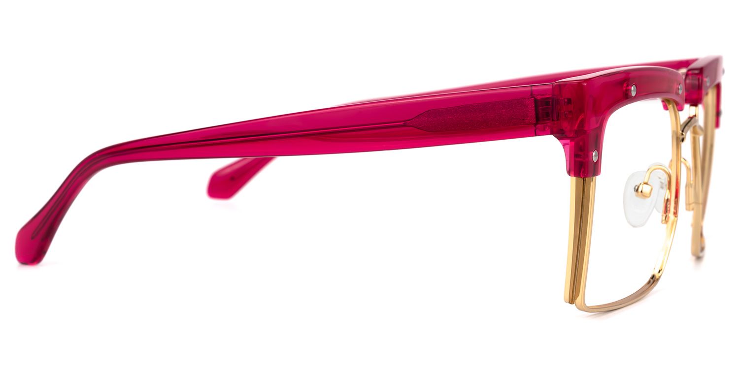 Kiana Square Rose-Pink Frame Glasses | Zeelool2