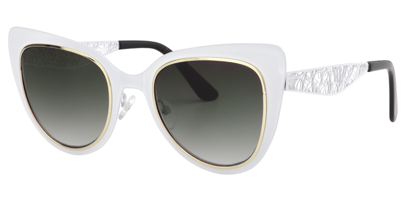 Cateye White Sunglasses | Zeelool Sunglasses2