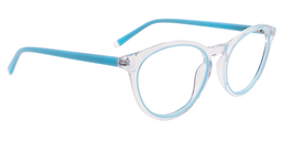 Adrienne Round Blue&Clear Glasses3
