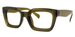 Nevaeh Square Dark-Green Glasses1