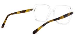 Norah Geometric Clear Glasses4
