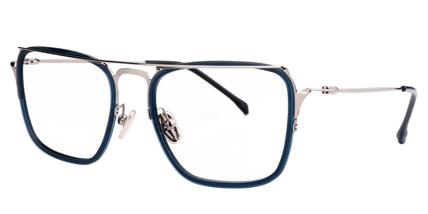 Aviator Dark Blue Glasses | Zeelool Glasses4