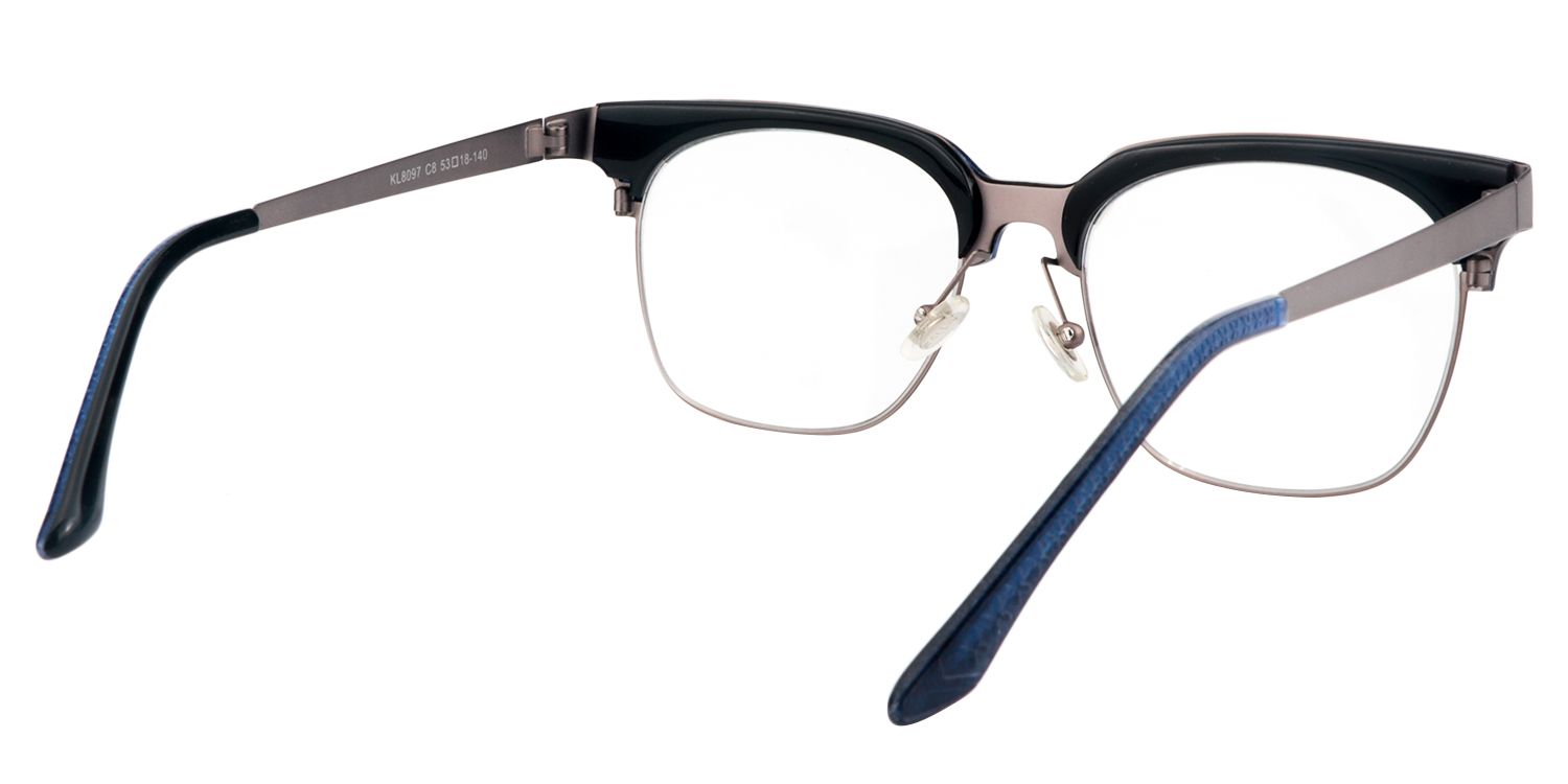 Square Dark Blue Glasses | Zeelool Glasses5