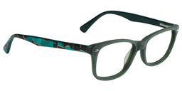 Aaron Rectangle Green Glasses3