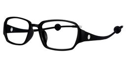 Bevis Rectangle Black Glasses2