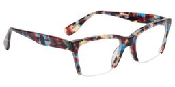 Leslie Rectangle Blue Tortoise Eyeglasses3