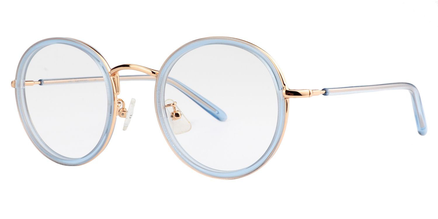 Round Blue Glasses | Zeelool Glasses3