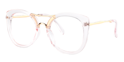 Olivia Aviator Transparent Pink Glasses2