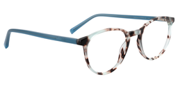 Alger Oval Blue Pattern Glasses2