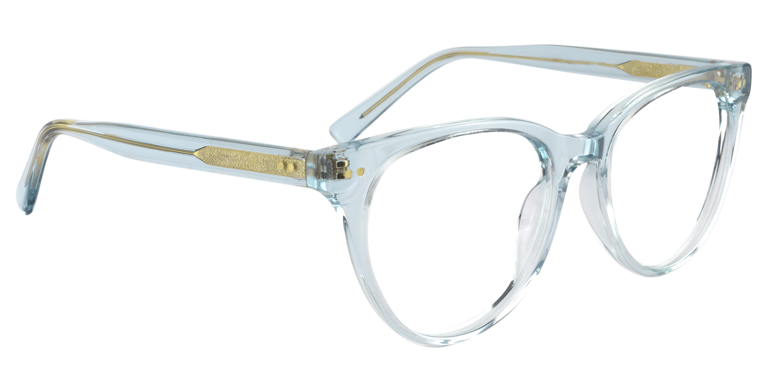 Oval Blue Clear Glasses | Zeelool Glasses2