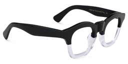 Rita Square Black&Clear Glasses3