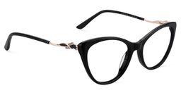 Calypso Cat Eye Black Glasses2