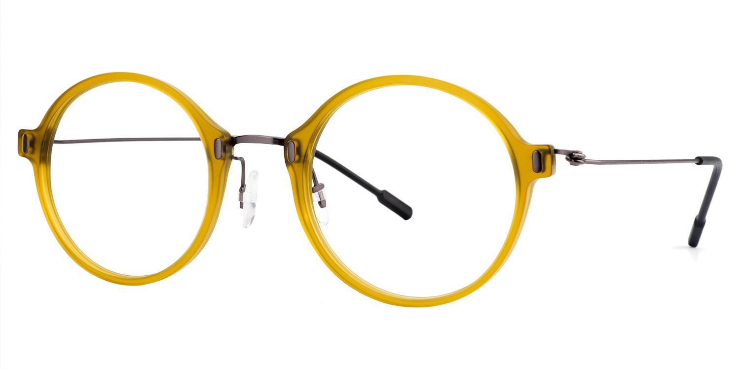 Round Yellow Glasses | Zeelool Glasses2