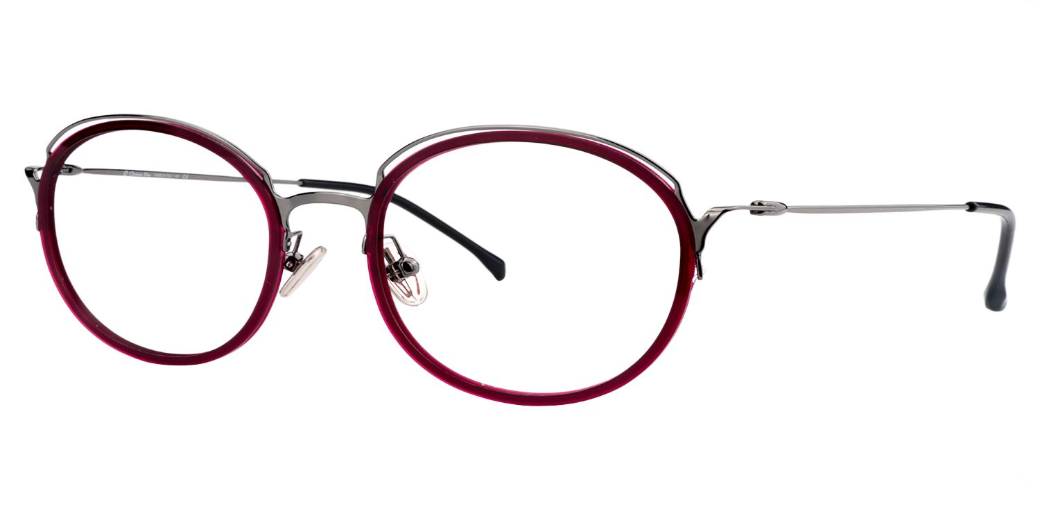 Oval Red Glasses | Zeelool Glasses2