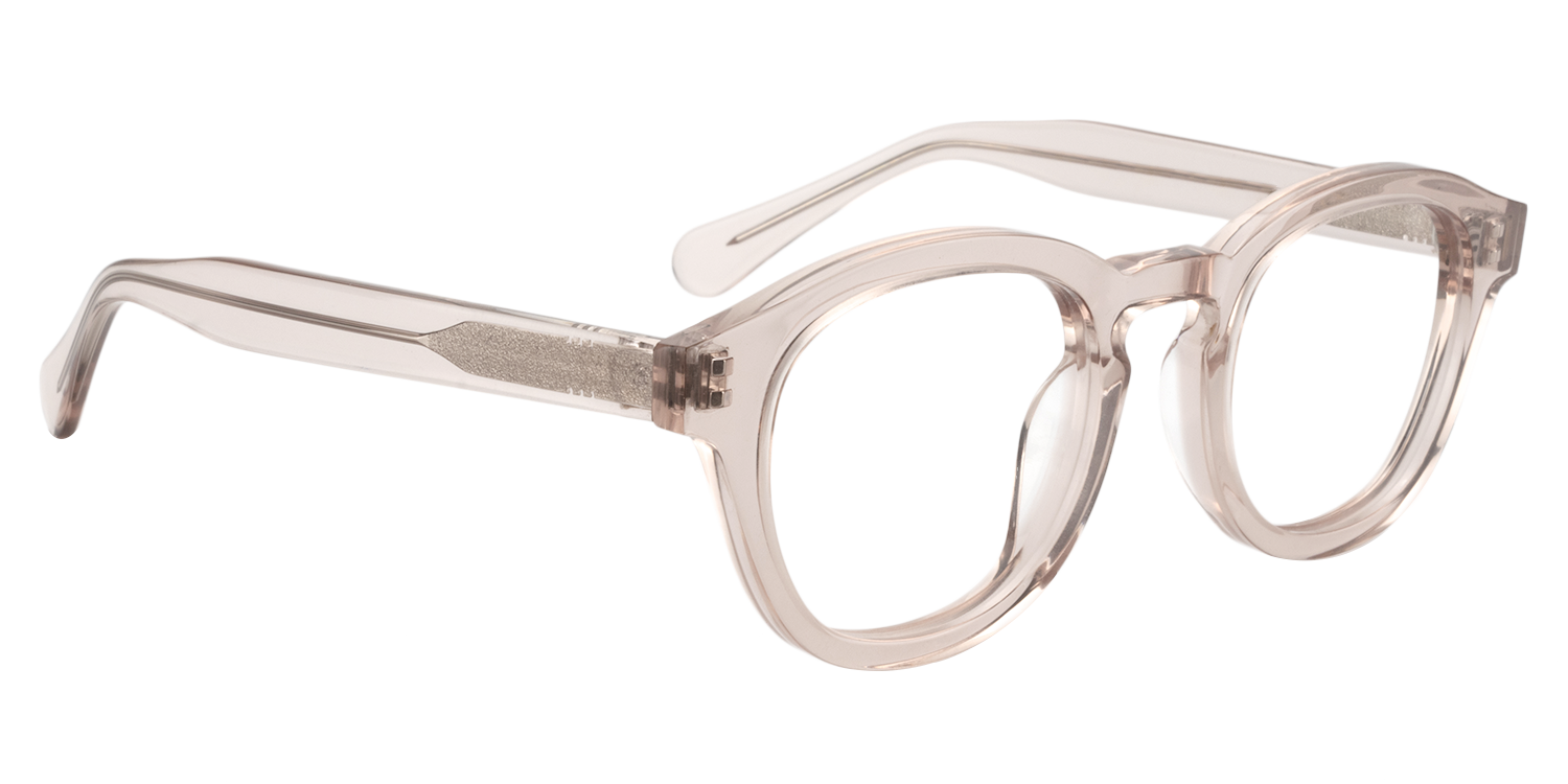 Round Flesh-Pink Glasses | Zeelool Glasses2