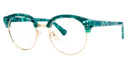 Lillian Round Green Glasses3