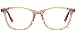 Debbie Rectangle Beige Glasses0