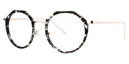 Belle Round Black Clear Glasses2