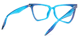 Cicely Geometrical Blue Eyeglasses4