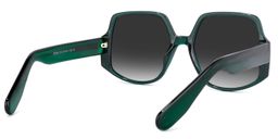 Paloma Geometric Dark-Green Sunglasses4
