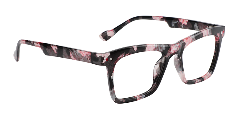 Rectangle Pink-Floral Glasses3