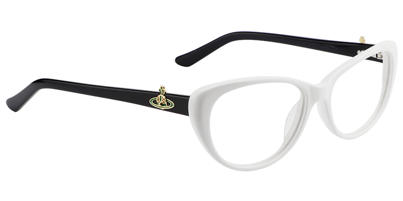 Cateye White Glasses3