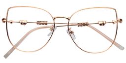 Alvina Cat Eye Gold Glasses1