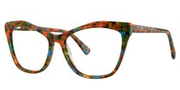 Alicia Cateye Orange Pattern Glasses3