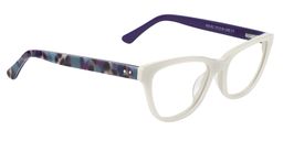 Carina Rectangle White Glasses3